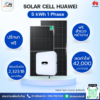 ชุดโซลาร์รูฟท็อป Solar Cell Huawei 5 kWh 1 Phase  พร้อมบริการติดตั้ง โดย  JPS SOLAR