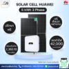 ชุดโซลาร์รูฟท็อป Solar Cell Huawei 5 kWh 3 Phase  พร้อมบริการติดตั้ง โดย  JPS SOLAR